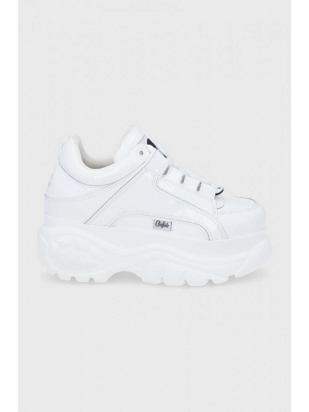 Kožené boty Buffalo 1339-14 2 0 bílá barva na platformě 1533233